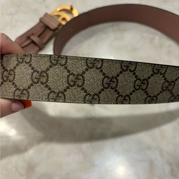 Gucci Marmont dusty rose tan belt size 95/38 - Picture 10 of 11